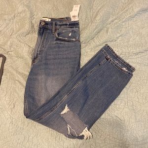 Abercrombie ankle straight ultra high rise jeans